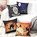 Set of 4 Thanksgiving Pillow Covers Black and White Buffalo Check Plaid Grateful Thankful Blessd Farmhouse Decorative Throw Pillow Covers 20x20 Inch for Sofa Couch Decor
