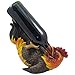 Home 'n Gifts Drinking Rooster Wine Bottle Holder Statue for Country Farm Kitchen Decor Tabletop Wine Stands & Racks and Decorative Gifts for Gamecocks Fans Multicolor