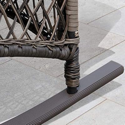 Corvus Salerno Outdoor Wicker Rocking Chair with Cushions with Cushions, Rocking Chairs, Wicker Chairs Grey Metal… 51U7X8FQ eL