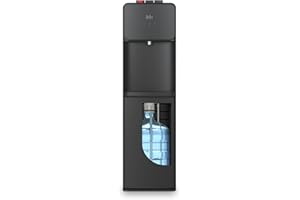 Brio 130 Series Bottom Load Water Cooler Dispenser for 5 Gallon Bottles, Hot, Room & Cold, Great for Home or Office, Child Safety Lock, Empty Bottle Alert, Energy Star 3.0, Black