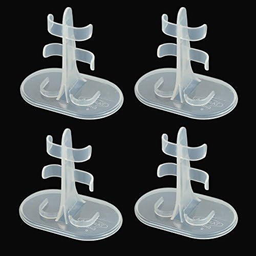 LittleKelly 4 Pcs Barbie Dolls Model Support Frames Prop up Clothing Stand - Transparent White