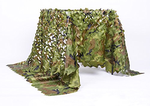 NINAT Camo Netting 5x13ft 210D Oxford Woodland Camouflage Net for Camping Military Hunting Shooting Sunscreen Nets