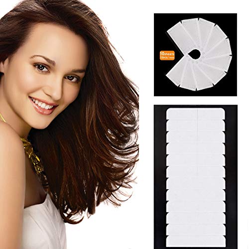 Aviva 120 Pieces Hair Extension Tape Tabs for Replacement adhesive Bonding Double Sided 4 cm x 0.8 cm, 120 Pieces
