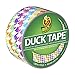 Duck Brand 282595 Printed Duct Tape, Neon Houndstooth, 1.88 Inches x 10 Yards, Single Roll