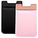 COCASES Phone Card Holder, Phone Pocket Stretchy Lycra Adhesive Card Holder for Credit Card & ID Stick On Smartphones, Compatible with iPhones, Samsung Galaxy (Black Pink)