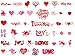 255PCS Valentines Day Window Clings Decorations - Gnome Heart Decal Party Decor Ornaments