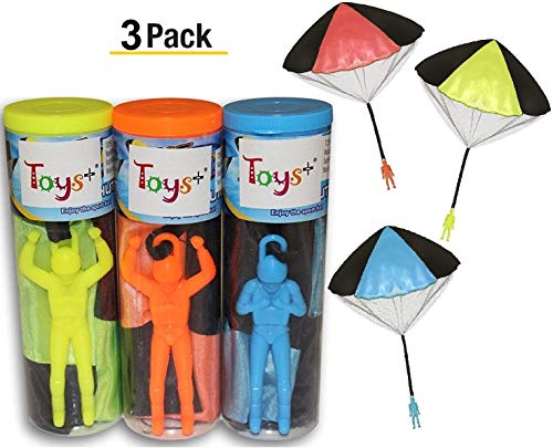 Toy Skydiver Parachute Men 3 Piece Set- Tangle Free (Colors and Styles May Vary) Toy Skydiver Parachute Men 3 Piece Set- Tangle Free (Colors and Styles May Vary)