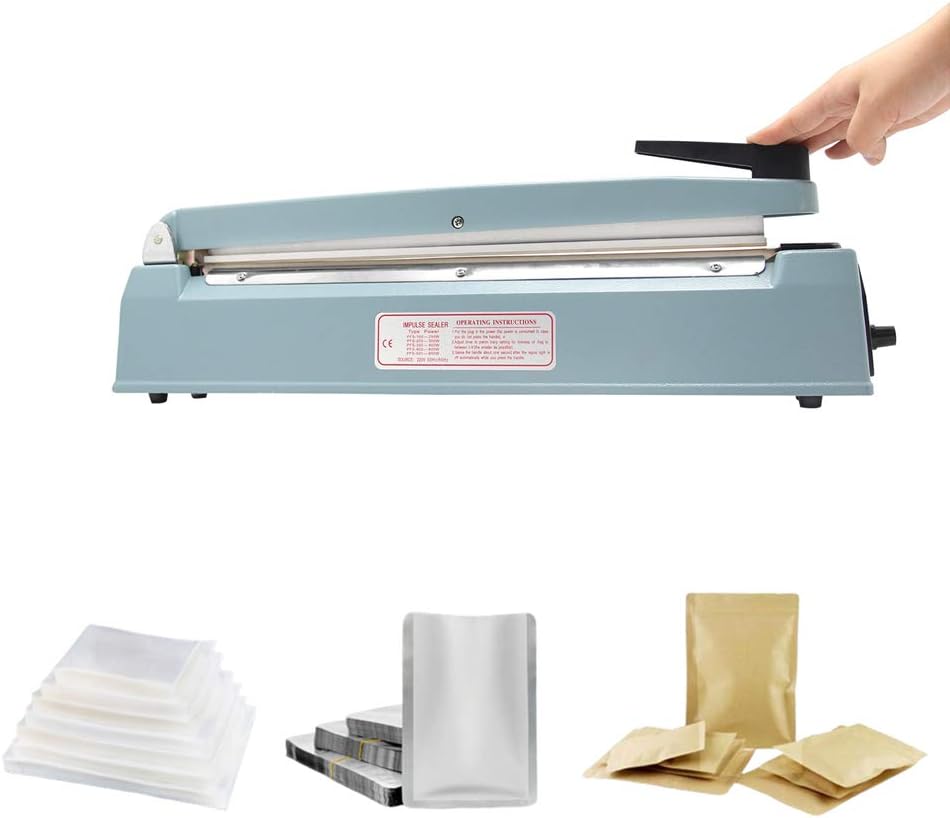 Hanchen Plastic Bag Sealer 300mm/11.8inch Impulse Heat Sealer Bag