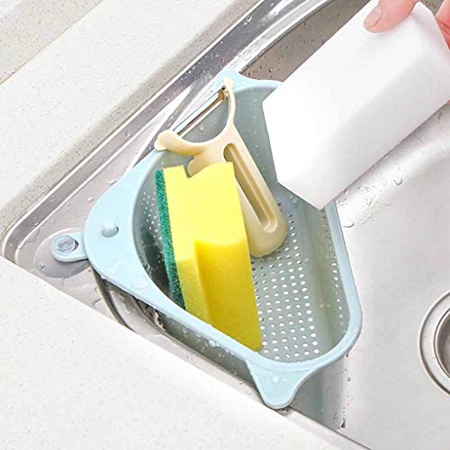 image for Panzisun 3pcs Kitchen Sink Drain Frame Triangular Stable Multifunction