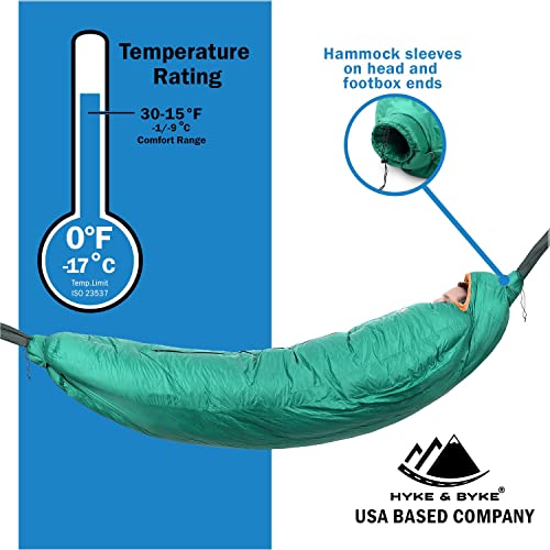 Hyke & Byke Antero 0 F Hiking & Camping Hammock Sleeping Bag 4 Season