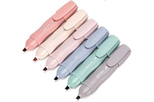 ZEYAR Aesthetic Highlighter Marker Pen, Cream Colors Chisel Tip, Water Based ink, Quick Dry, No Bleed, for Bible Study Notes School Office (6 Youth Colors)
