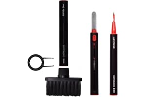 Cleaner Kit for AirPods, AHERO 5 in 1 Keyboard Cleaning Brush,Earphone Cleaning Pen,Earbuds Cleaner for Cleanging Headphones and Charging Case(Black)