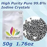 ShopIdea 50g Lemental Grade High Purity Pure Lodine Crystals for Lab Chemicals Experiment by ShopIdea