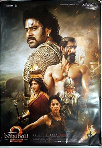 Bahubali 2 Baahubali Bollywood Movie Poster Prabhas Tamannah Rana Anushka 2 Sided Poster