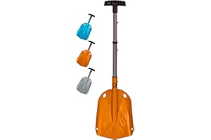 G2 GO2GETHER G2 Backcountry Lightweight Telescopic Avalanche Snow Shovel, Storage Down to 13 inch, Durable Aluminum Alloy Material, ABS Anti-Slip Proof Handle, Compact Storage Size (Orange)
