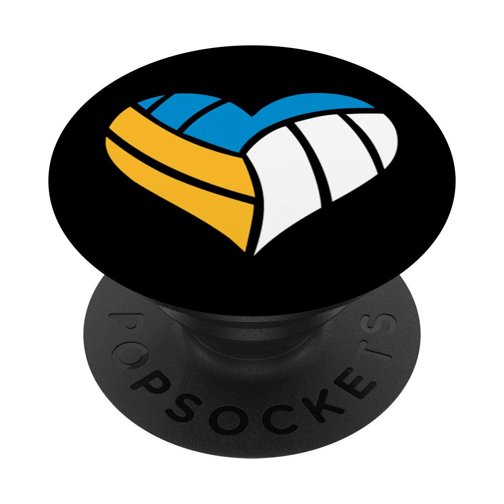 Beach volleyball heart PopSockets Grip and Stand for Phones and Tablets