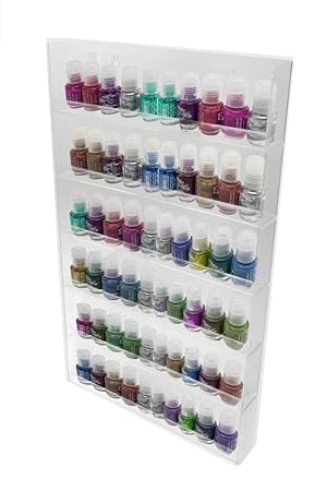 Pc3721 1 Hochglanz Acryl Wand Montiert 6 X 10 Nagellack Display
