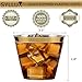 Aeiniwer Syllux 100 Gold Rimmed Plastic Cups, 9 Oz., Wedding Disposable Cups