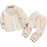 YIKIURL Baby Boys Corduroy Material Fashion Clothes Sets Long Sleeved Jacket+Long Pants Casual 2pcs Clothing Suit