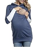 Chulianyouhuo Womens Nursing Hoodie Breastfeeding Contrast Detail Maternity