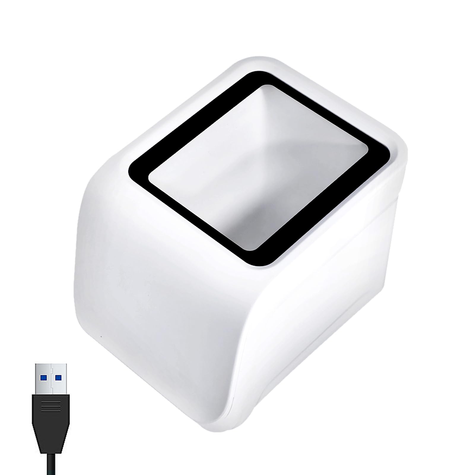 Docooler QR Desktop Barcode Scanner Mobile Payment Code Scanning Box Auto-Sensor USB Wired Bar Code Reader for Supermarket Retail Store Restaurant