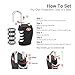 TSA Approved Luggage Locks, Suitcase Lock [2 Pack] CFMOUR 4-Digit Security Combination Padlock for Travel Luggage Suitcase Backpack Bag Case Code Padlocks - Black