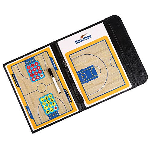 Fiturbo Folding Basketball Coach Board Plate Book Set With Pen Dry Erase Teaching Clip Coaching Clipboard