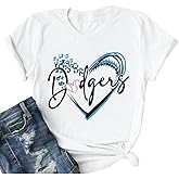 Baseball Shirt for Women Shirt Sleeve Top for Sports Casual Baseball Graphic Tee Game Day Gifts Funny Short Sleeve