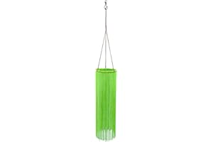 EONBES Tassel Windsock, Ribbon Wind Streamer for Outdoor and Indoor Decorations, 37.5-Inch (Green)