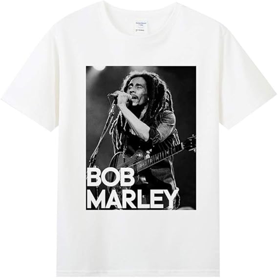 Amazon Bob Marley ボブ マーリー ロック アメリカ 流行 欧米風 音楽 Tシャツ メンズ レディース 夏服 トップス 半袖 無地 通気性 ファッション ゆったり Tシャツ カットソー 通販