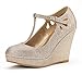 DREAM PAIRS ASH Women's Elegant Wedge Heel Platform Pumps Shoes