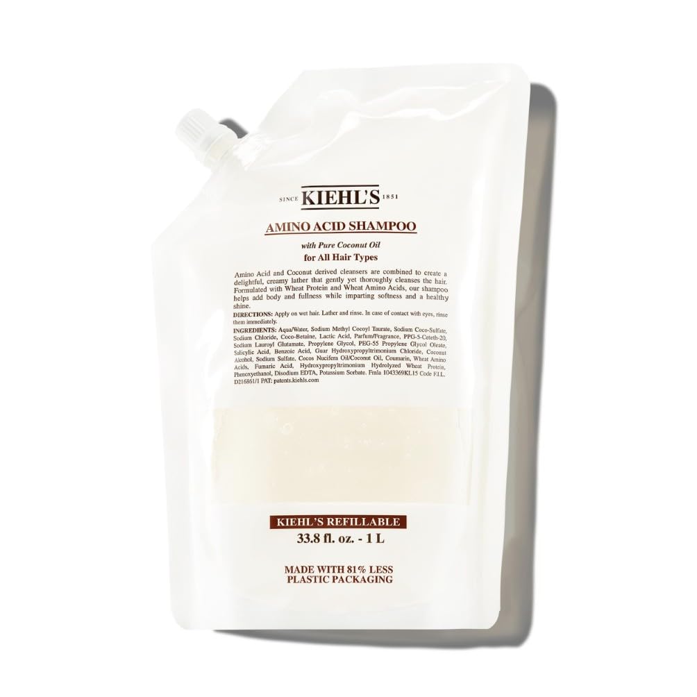 Kiehl's Amino Acid Shampoo, with Amino Acids and Coconut Oil to Clarify and Cleanse, Suitable for All Hair Types, 1Lt — image 1
