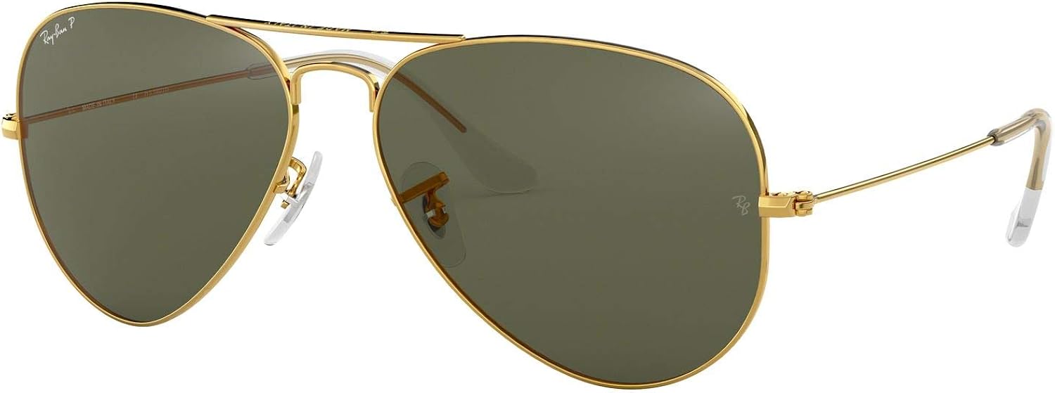 Ray Ban Rb3025 001 58 Unisex Aviator Sunglasses Polarized Gold Frame Green Polarized Lens 001 58 58 Amazon Co Uk Clothing