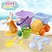 Beach Toys Set for Kids Toddlers Baby Sand Toys for Girls Boys, Soft 10 Pieces Pool Toy Set with Mesh Bag Truck Bucket Watering Can Water Whee Shovels Rakes,Fish Crab Sand Molds (10 Pieces Beach Toy)