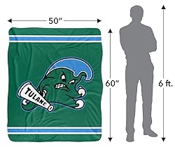 Tulane University Blanket, 50"x60" Primary Logo