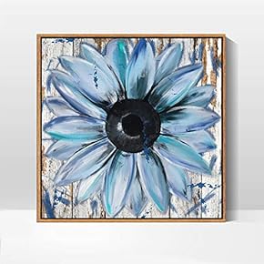 Framed Canvas Wall Art for Living Room, Bedroom Daisy Theme Canvas Prints for Home Decoration Ready to Hang - 16x16 inches