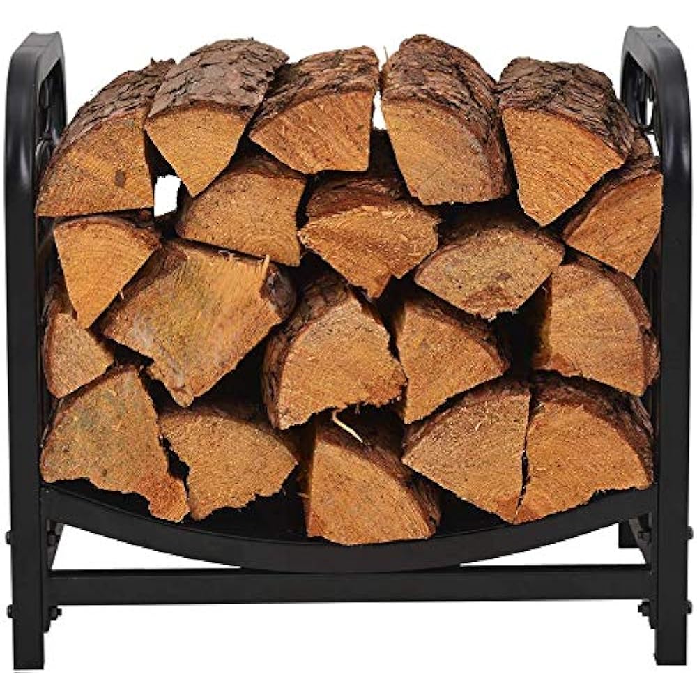 Firewood Rack Log Bin Storage Holder For Indoor Outdoor Backyard