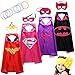 Superhero Costumes Girls Capes and Masks with Silicone Glow Bracelets and HeadBand
