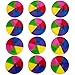 Kicko Mini Rainbow Flying Disks 3.5 Inches - Pack of 12 - Cool Rainbow Colors Mini Frisbees - Outdoor Toys - for Kids Party Favors, Bag Stuffers