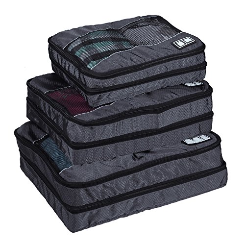 Banuce Lightweight Durable Travel Luggage Packing Cube Clothing Organizer -3pc Set