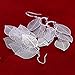 EIGA Women's Silver Plated Leaf Dangle Earrings