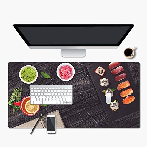 Extended PU Leather Mouse Pad Mat Large Office Gaming Table Desk Mousepad for PC Computer MacBook iMac Keyboard Phone Waterproof Washable Anti-Slip Ultra Thin 2mm - 31.4'' x 15.7'' rnairni (Salmon)