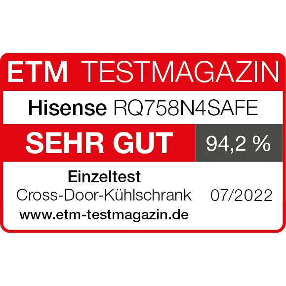 Hisense RQ758N4SAFE Cross Door Kühl-Gefrierkombination/NoFrostPlus/Inverter-Kompressor/Multiflow 360°/ SuperCool/ 178,5 cm/Kühlteil 393 l/Gefrierteil 216 l/ 40 dB/ 320 kWh/Jahr/schwarz 4
