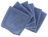 Shaxon Ultra Absorbent Microfiber Cleaning Cloths, 6 Pack, Blue, 12 x 12 Inches