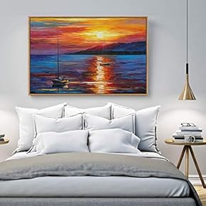 Floating Framed Canvas Wall Art for Living Room, Bedroom Scenery Canvas Prints for Home Decoration Ready to Hang - 16x24 inches