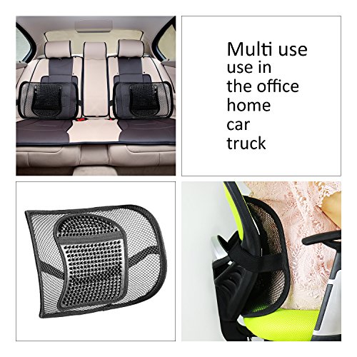 Mesh Lumbar Support for Car Seat or Office Chair, VEY Breathable Seating Cushion for All Types Car Seats Office Chair 12” x 16”