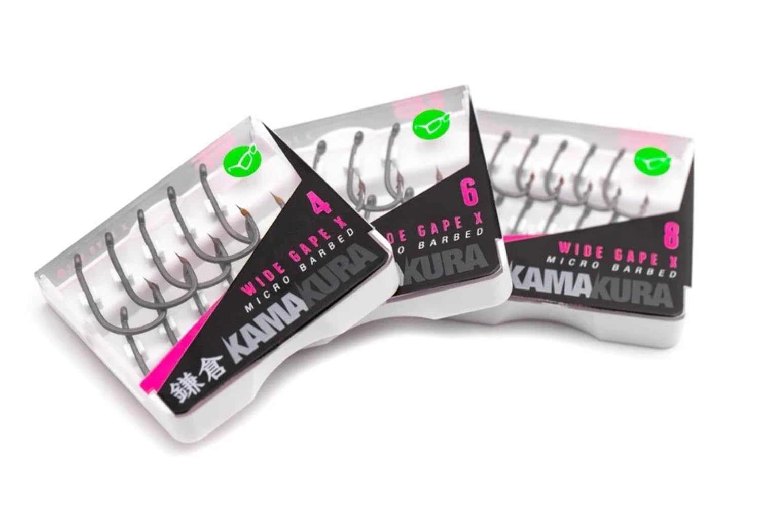 Korda Kamakura Wide Gape X Micro Barbed Hooks | Size 6 | Ultra-Sharp Hand-Tied Carp Fishing Hook for Pop-Up and Bottom Baits