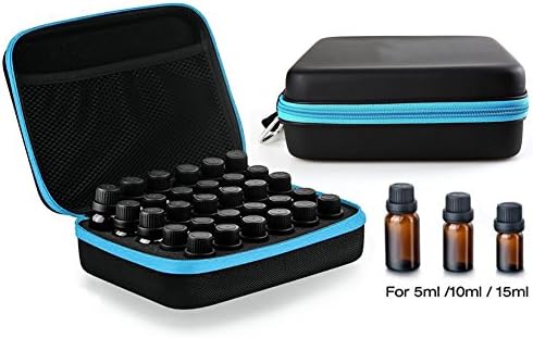 Essential Oils Storage for 30 Bottles Essential Oils Case 5 10 15ml Containers Essential Oil Travel Case for Doterra and Young Living Oils Storage Organize(Blue)