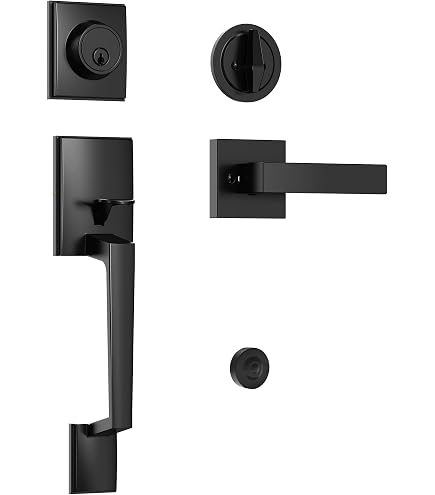Kolet Front Door Handle, Handle Set with No Lock, Exterior Entry