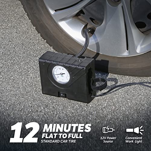 Slime 40061 Tire Inflator, Power Sport, Compact, Lightweight, Analog